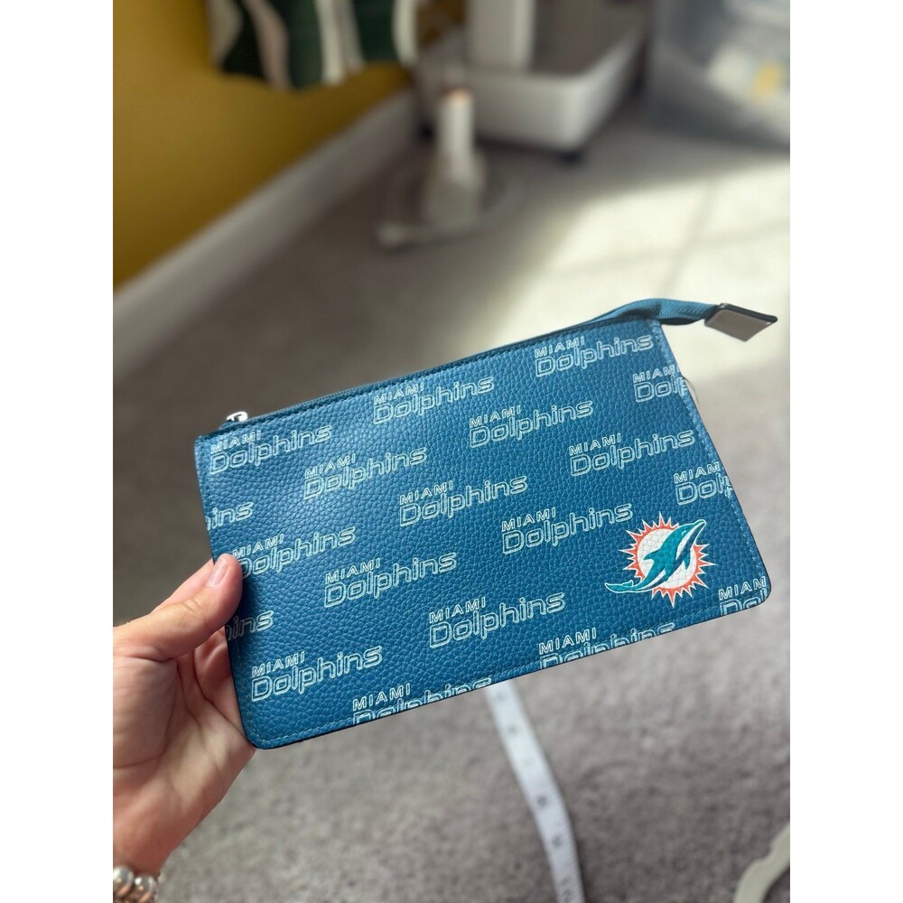 Miami Dolphins NFL Football Wristlet by Little Earth NWOT